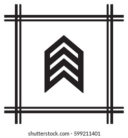  Arrow   icon, isolated. Flat  design. 