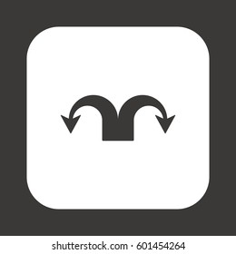  Arrow   icon,  isolated. Flat  design.