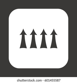  Arrow  icon,  isolated. Flat  design.