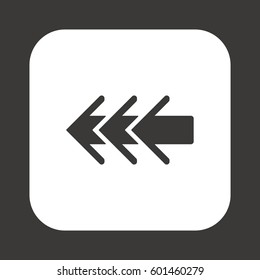  Arrow   icon,  isolated. Flat  design.