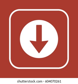  Arrow   icon, isolated. Flat design.
