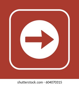  Arrow   icon, isolated. Flat design.