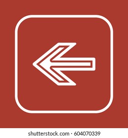  Arrow   icon, isolated. Flat design.