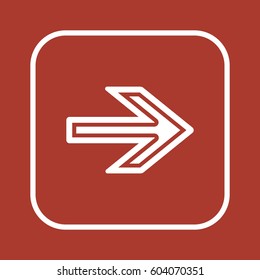  Arrow   icon, isolated. Flat design.