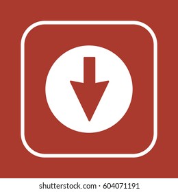  Arrow   icon, isolated. Flat design.