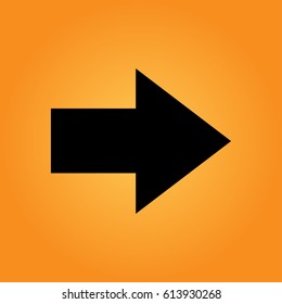 Arrow icon, isolated. Flat design.