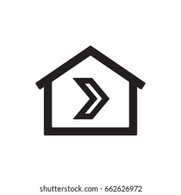  Arrow   icon, isolated. Flat  design. 