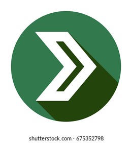  Arrow   icon, isolated. Flat  design. 