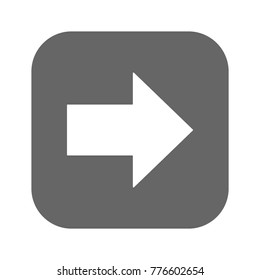 Arrow icon, isolated. Flat design.