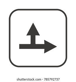 Arrow  icon, isolated. Flat design. 