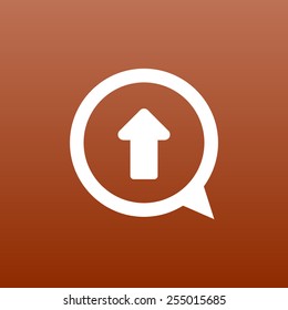 arrow up icon isolated move symbol element abstract