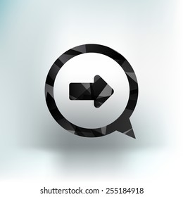 arrow up icon isolated move symbol element abstract