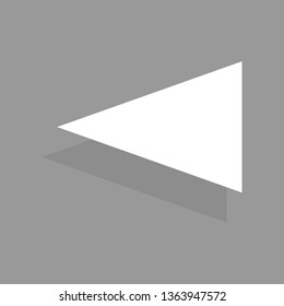 Arrow icon isolated on gray background. Trendy arrow icon in flat style for web site. Creative white arrow left direction. Template for app and ui. Vector illustration