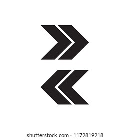 Arrow icon isolated on white background. Trendy arrow icon in flat style for web site. Creative arrow template for app, ui and logo. Vector illustration, eps 10