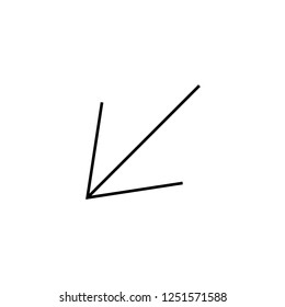 Arrow icon isolated on white background