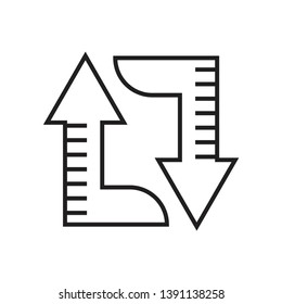 arrow icon isolated on white background, vector illustration