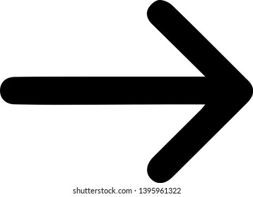 Arrow Icon isolated on white background, vector