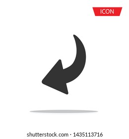 arrow icon isolated on white background.