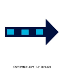 
Icono de flecha aislado en fondo blanco. Simple ilustración para su diseño, sitio web, logotipo, infografía empresarial, aplicación, UI. Ilustración vectorial Eps 10.

