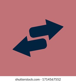 Pfeilsymbol einzeln auf weißem Hintergrund. Vektorillustration.