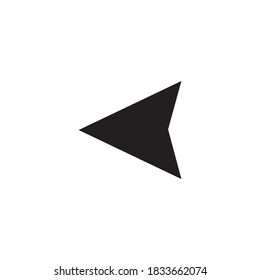 Icono de flecha aislado en fondo blanco