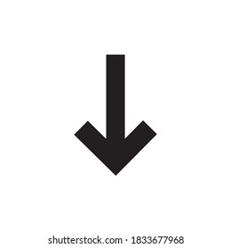 Icono de flecha aislado en fondo blanco