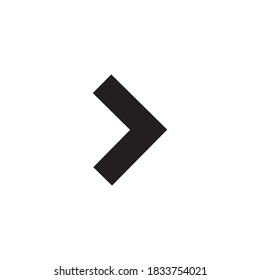 Icono de flecha aislado en fondo blanco