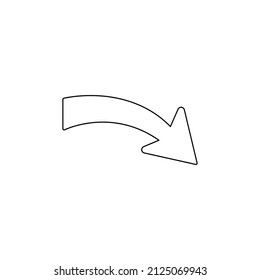 Arrow icon isolated on white background. Direction symbol modern, simple, vector, icon for website design, mobile app, ui. Vector Illustration
