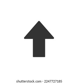 Pfeil nach oben, einzeln auf weißem Hintergrund. Multimedia-Symbol modern, einfach, Vektorgrafik, Symbol für Website-Design, mobile App, i. Vektorgrafik