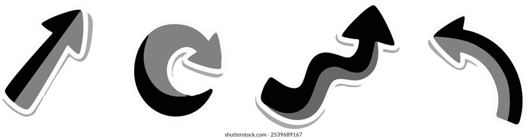 arrow icon isolated on white background