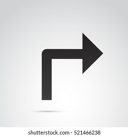 Arrow icon isolated on white background. Vector art.