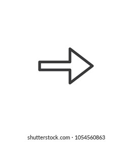 Arrow Icon. isolated perfect pixel with flat style in white background for UI, app, web site, logo. Vector illustration.