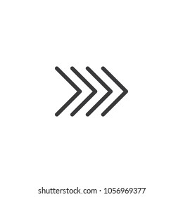 Arrow Icon. isolated perfect pixel with flat style in white background for UI, app, web site, logo. Vector illustration.