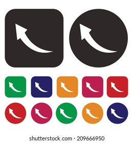 Arrow icon / isolated arrow icon / Vector