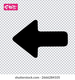 Icono de flecha, icono izquierdo, icono de flecha izquierda, formato EPS Vector icono de archivo de ilustración