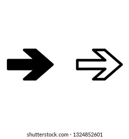 arrow icon.  line design. arrow set for web, site or application design