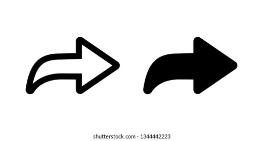 arrow icon.  line design. arrow set for web, site or application design