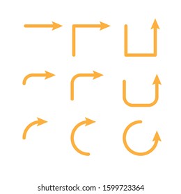 Arrow icon. Line design template