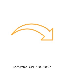 Arrow icon. Line design template