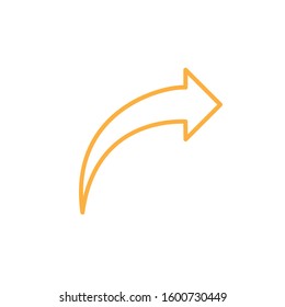 Arrow icon. Line design template