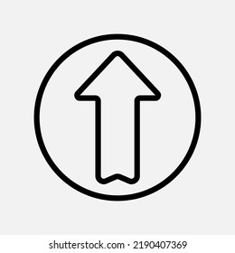 Up arrow icon in line style, use for website mobile app presentation
