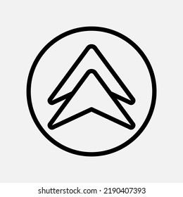 Up arrow icon in line style, use for website mobile app presentation