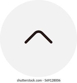 Up arrow icon. Line style up arrow vector