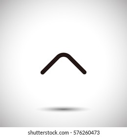 Up arrow icon. Line style up arrow vector