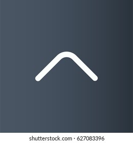 Up arrow icon. Line style up arrow vector