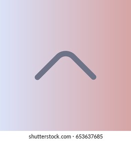 Up arrow icon. Line style up arrow vector