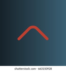 Up arrow icon. Line style up arrow vector
