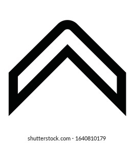 Arrow icon line ui black