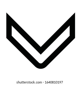 Arrow icon line ui black