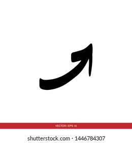 Arrow icon / logo black vector 